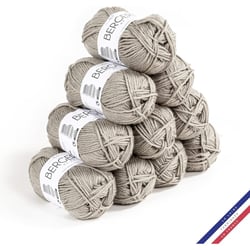 10 pelotes de laine - Pavé - 50% Laine mérinos 50% acrylique - Bergère de France - Image