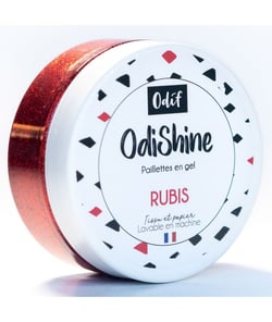 Gel Pailleté OdiShine 70 ml - Embellissez vos Créations avec Éclat et Éco-Responsabilité - Odif Rubis