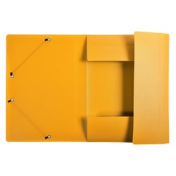 Chemise à élastiques 3 rabats PP OPAK - A4 - Jaune - x 50 - Exacompta