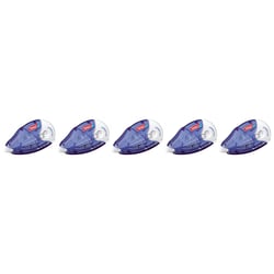 Roller correcteur TESA - Rechargeable - 4,2 mm x 14 m - Lot de 5 - Bleu translucide