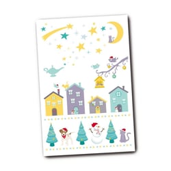Transfert à sec Voeux de Noël 0,5 à 5,3cm 2 feuilles