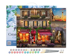 Peinture par Numéro Figured'Art avec Cadre - Au chapeau rouge - Kit de Loisir Créatif DIY Numéro d'Art Complet - 40x50cm toile tendue sur châssis