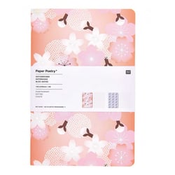 Lot de 2 bloc a notes Sakura DIN A5 - Rico Design - Beige