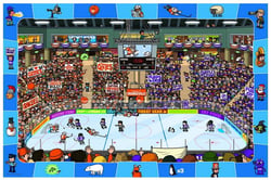 Puzzle 100 pièces - Cherche et Trouve - Hockey - Eurographics