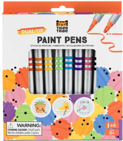 Feutres double sens - set de 8 - Tiger Tribe