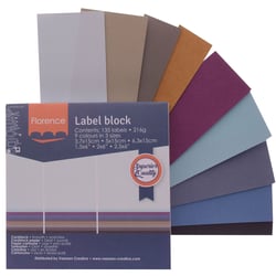 Bloc d'Étiquettes Florence - Papier - Neutres - 216 g/m² - 135 étiquettes