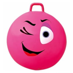 Ballon sauteur smiley clin d'oeil 65 cm rose - skippy ball - jeu pour rebondir enfant