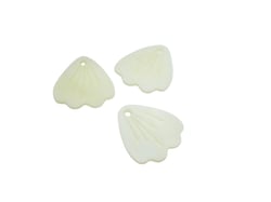 4 Sequins en nacre forme pétale 16*14mm