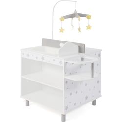 Table à Langer Multifonction pour poupée Motif étoiles gris