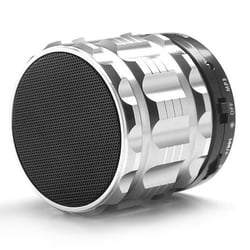 Mini Enceinte Bluetooth Portable Smartphone Carte Micro SD Kit Main Libre Argent YONIS