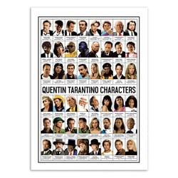 Affiche 50x70 cm - Quentin Tarantino characters - Olivier Bourdereau