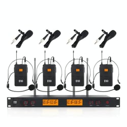Système Microphone Sans Fil UHF 4 Canaux Pour Événements Extérieurs YONIS