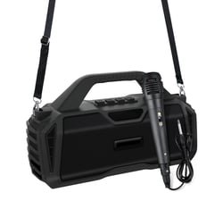 Enceinte Bluetooth Portable Avec Micro Et Sangle Son Parfait En Extérieur Noir YONIS