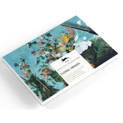 Livre de cartes postales à peindre - Aquarelle - 15x10,5cm - 16 modèles floraux