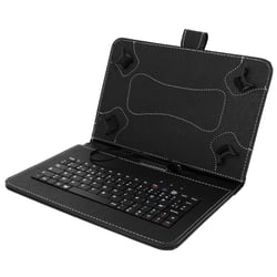 Avizar Housse Folio avec Clavier AZERTY pour Tablette 10'' - Connecteur Micro-USB Noir