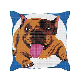 LUC - Kit coussin demi-point bouldog (40x40 cm fini)
