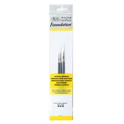 Assortiment 3 Pinceaux Manche Court Ronds N°1/N°3/N°5 - Winsor Et Newton