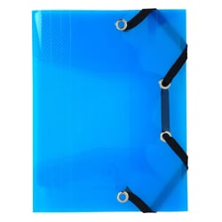 Chemise à élastique 3 rabats Polypro Crystal Colour - format pocket 12x16cm - Couleurs assorties - x 25 - Exacompta