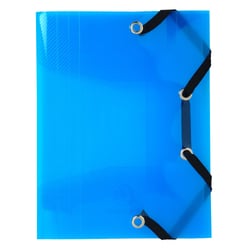 Chemise à élastique 3 rabats Polypro Crystal Colour - format pocket 12x16cm - Couleurs assorties - x 25 - Exacompta