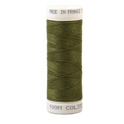Fil à coudre polyester 100m made in France - vert mousse 555