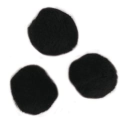 Pompons, noir, 20 mm, 50 pces