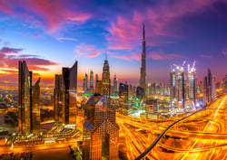 Matinée Au-Dessus du Centre-Ville de Dubaï