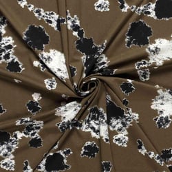 Tissu Jersey Milano  Ponte Di Roma Motifs Abstraits sur fond Camel