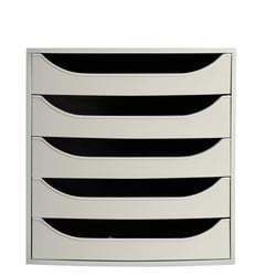 Module de classement Ecobox+ Office 5 tiroirs - Gris - Exacompta
