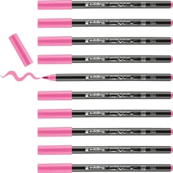 Lot de 10 Feutres pinceau porcelaine EDDING 4200 - Rose - Pointe 1-4 mm