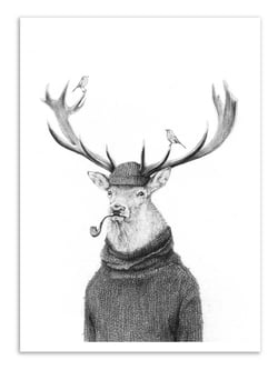 Affiche 30 x 40 cm - Wild thinking - Mike Koubou