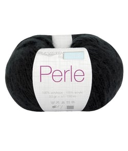 Fil À Tricoter PERLE - Distrifil 02 Noir