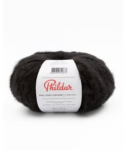 Pelote de mohair à tricoter PHIL LOVELY MOHAIR - Phildar Noir