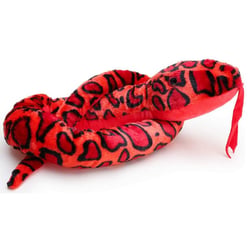 Serpent grand anaconda rouge 213 cm - grande peluche xxl