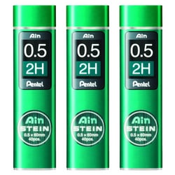Mine de rechange Pentel - AIN STEIN C275 - 0,5 mm - Dureté 2H - Lot de 3 x 40 mines