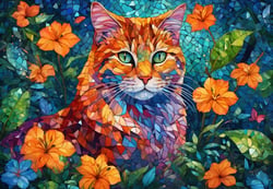 Puzzle 1000 pièces - Chat Mosaïque - Alipson Puzzle