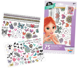 75 Tattoos lavables Paillettes - Buki France