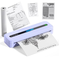 Mini Imprimante Thermique Sans Fil 300dpi Portable Pour Tous Vos Besoins D'Impression Violet 2 YONIS