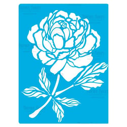 Pochoir plastique souple réutilisable 18,5 x 14,5 cm Fabrika Decoru LA ROSE 389