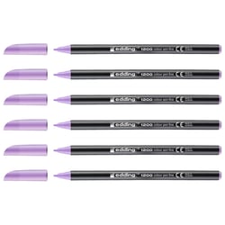 Lot de 6 feutres de coloriage pointe fine - EDDING - Lavande baies - 1 mm