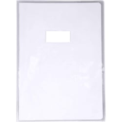 Protège cahier - A4 - 21x29,7cm - Épaisseur 12/100ème - Incolore - Avec porte étiquette