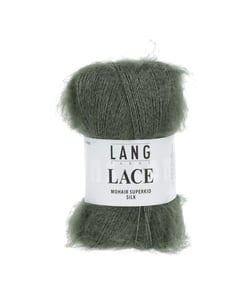 Pelote de Mohair et soie à tricoter LACE - 25 GR - Lang Yarns Vert (98)