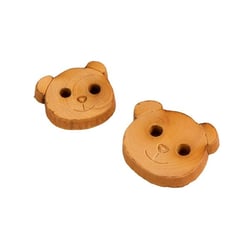 Bouton bois enfants ourson