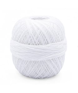 Coton à crocheter HAKELGARN 10 - Grundl - certifié Oeko-Tex Blanc (02)