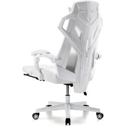 Chaise de bureau ergonomique GTPLAYER Style Technologique - Cuir tissu - Blanc - 70 cm