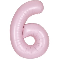 Ballon Géant Rose Mat - Chiffre 6