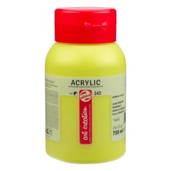 Peinture acrylique - Jaune Verdâtre - 243 - Pot de 750 ml - Talens Art Creation