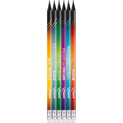 6 crayons graphite - HB - Avec embout gomme - Scolaire - Maped Black'Peps