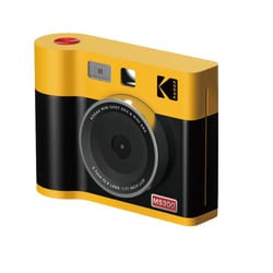Kodak Mini Shot 3 ERA 4PASS – Appareil Photo Instantané & Imprimante Photo 2-en-1 (3x3) – Design Rétro, Connexion Bluetooth, Photos Haute Qualité Résistantes à l'Eau - Jaune
