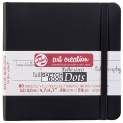 Carnet croquis 12x12cm - 80g - 80 feuilles - noir - Royal Talens