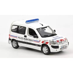 Voiture Miniature de Collection - NOREV 1/43 - CITROEN Berlingo Police Municipale - 2004 - Blanc - 155725